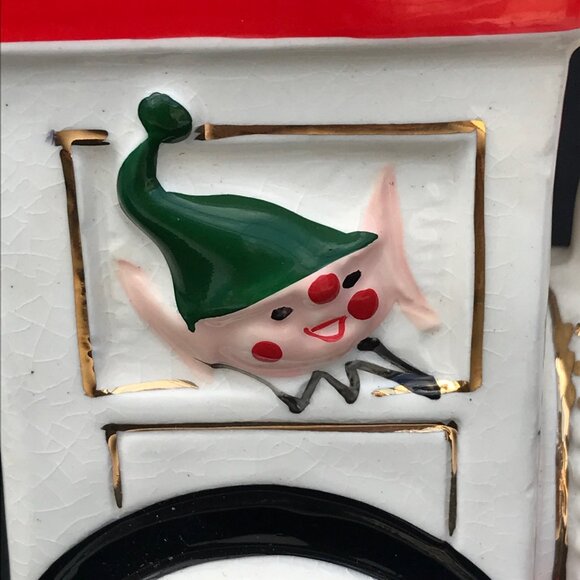 International Japan Christmas Santa and Elf Train Steam Engine Bank - Picture 9 of 13